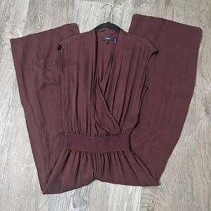 Theory wide leg jumpsuit size P silk